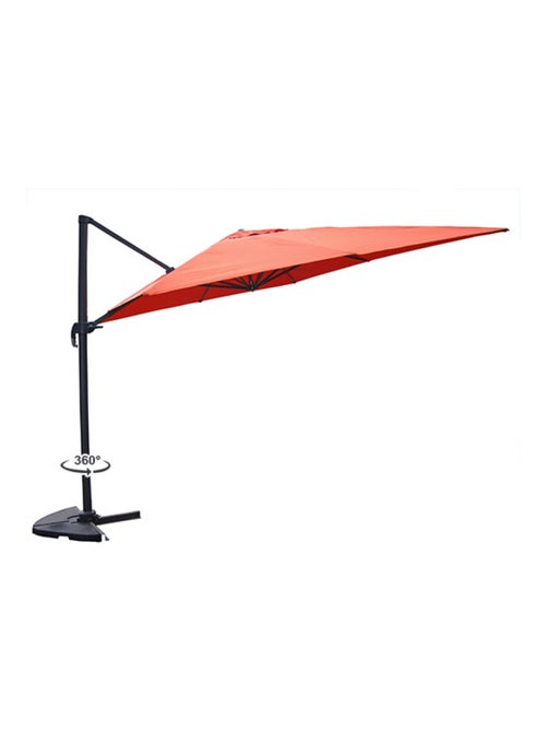 PALATINO Ensemble parasol terracotta 3x3m et 4 dalles à lester - Kiabi