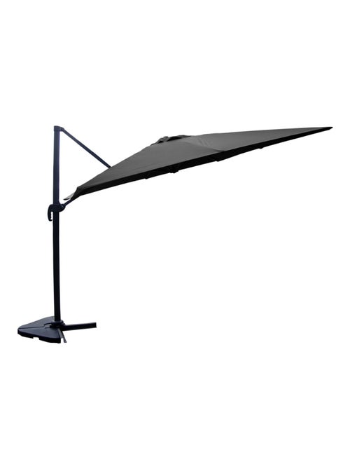 PALATINO Parasol gris déporté carré 3 x 3 m rotatif à 360 - Kiabi PALATINO Parasol gris déporté carré 3 x 3 m rotatif à 360 - Kiabi