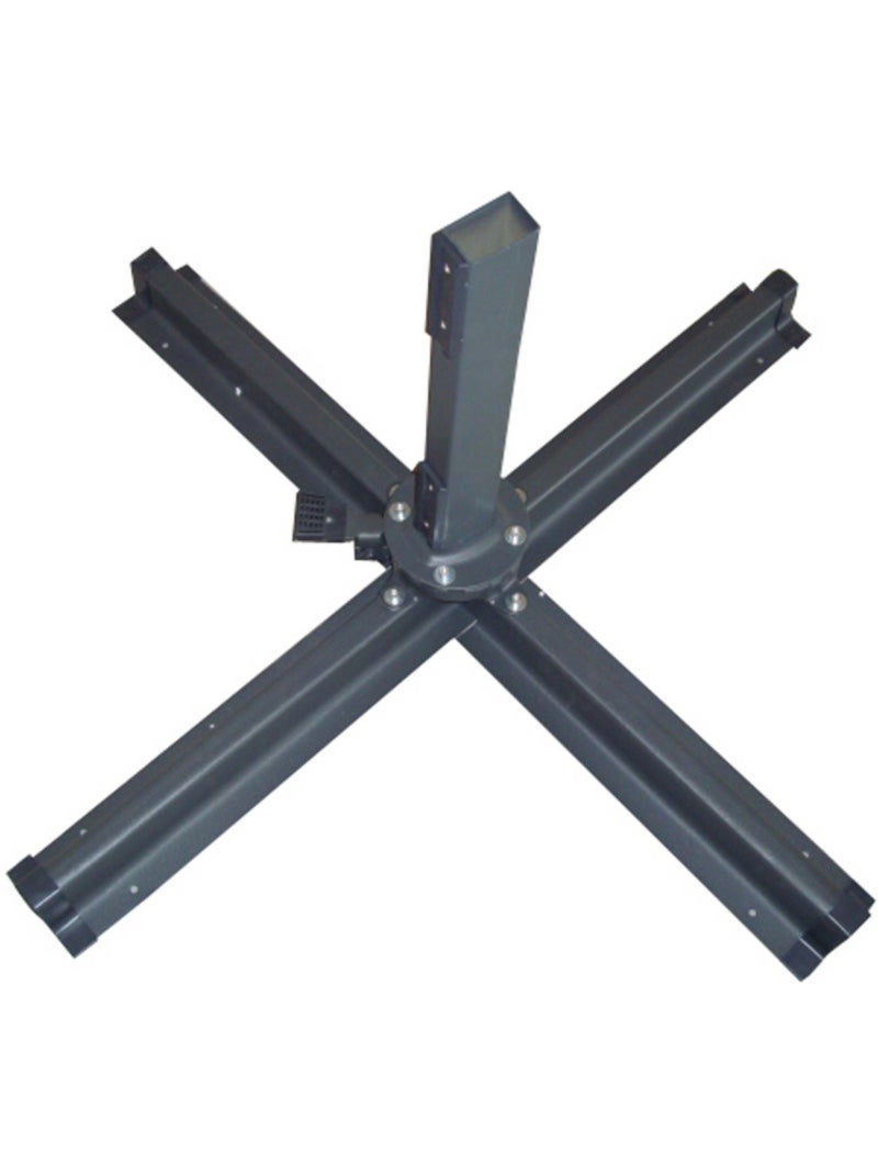PALATINO Parasol  marron déporté carré 3 x 3 m rotatif à 360 Marron - Kiabi