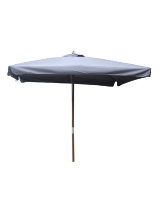 PALAWAN - Parasol bois 3 x 3 m gris