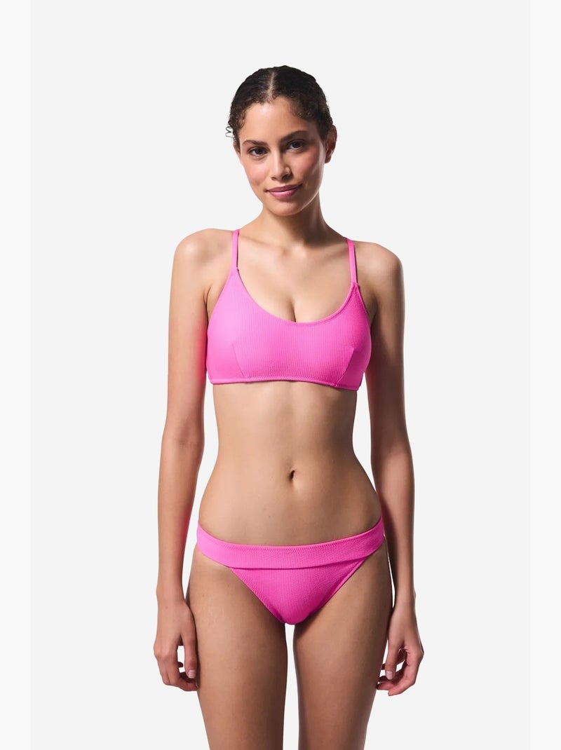 Pale bas de bikini taille très basse penti Rose fluo/Solinotes - Kiabi