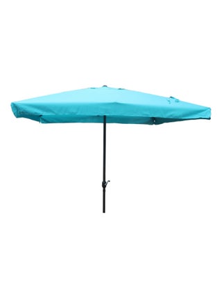 PALERME - Parasol carré 3x3 droit bleu en aluminium