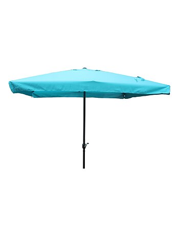 PALERME Parasol bleu carré 2,95 x 2,95 m