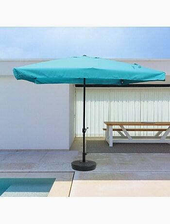 PALERME Parasol bleu carré 2,95 x 2,95 m