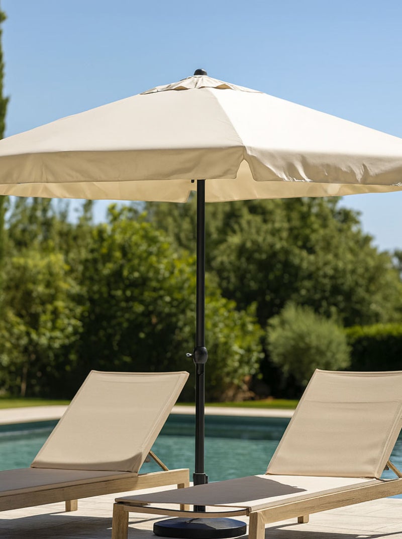 PALERME Parasol ecru carré 2,95 x 2,95 m Gris Ecru - Kiabi