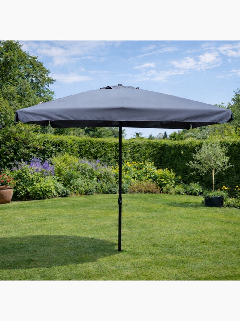 PALERME Parasol  gris  carré 2,95 x 2,95 m Gris - Kiabi