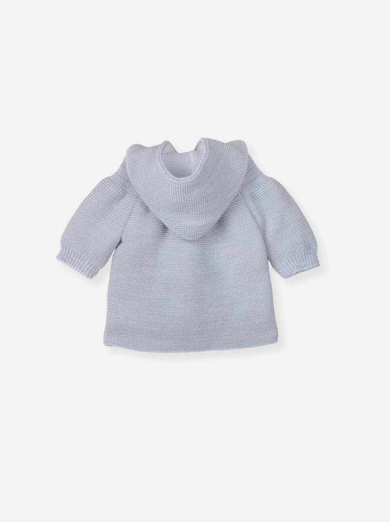 Paletot en tricot Gris - Kiabi
