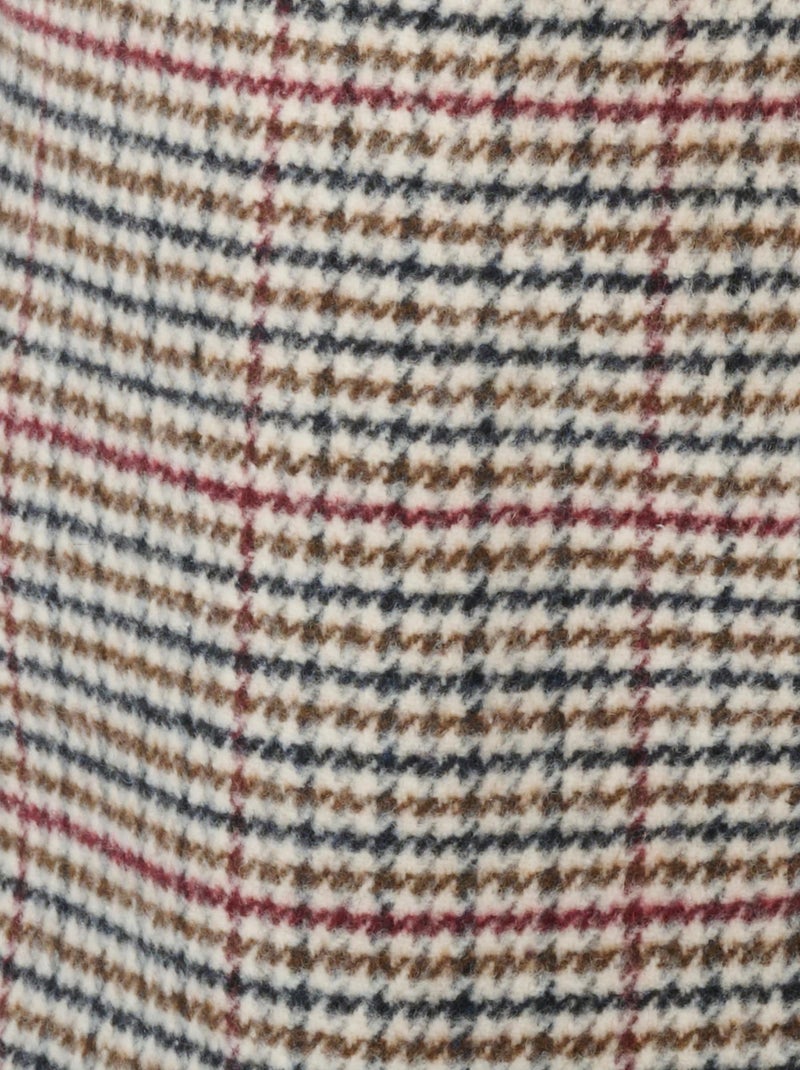 Paletot lainage à carreaux Thermolactyl - Damart Beige - Kiabi