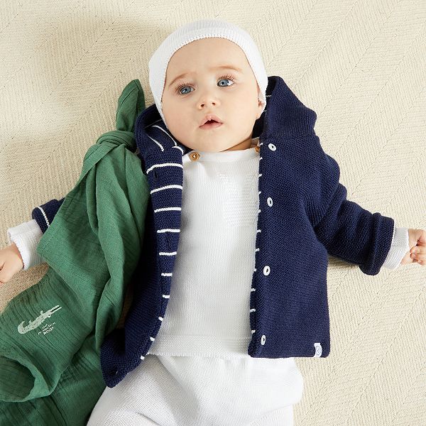 Paletot Tricot La Manufacture De Layette Bebe Garcon Bleu Marine Kiabi 22 00