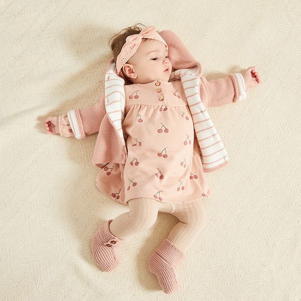 Paletot Tricot La Manufacture De Layette Bebe Fille Rose Kiabi 22 00