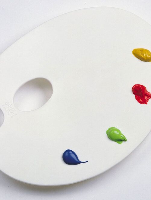 Palette ovale en plastique pour peinture - Kiabi