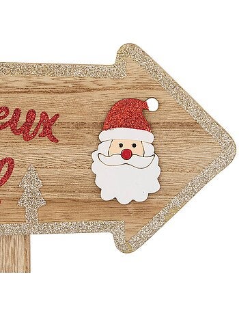 Pancarte joyeux noël en bois h. 30 cm