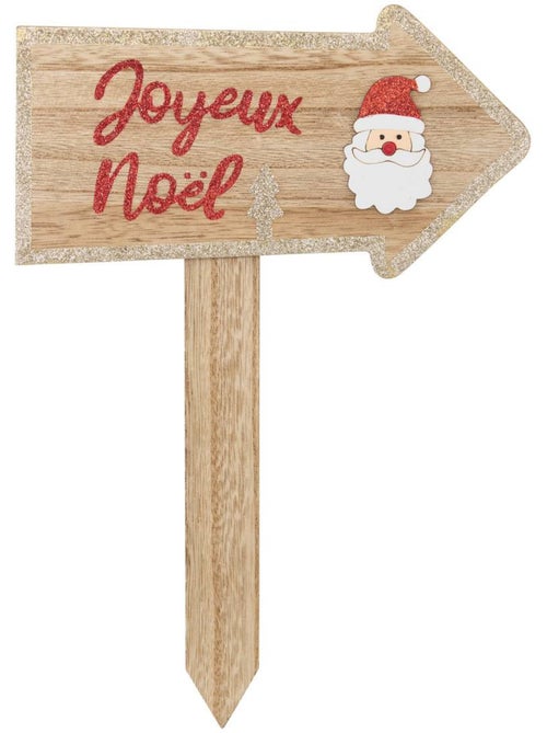 Pancarte joyeux noël en bois h. 30 cm - Kiabi