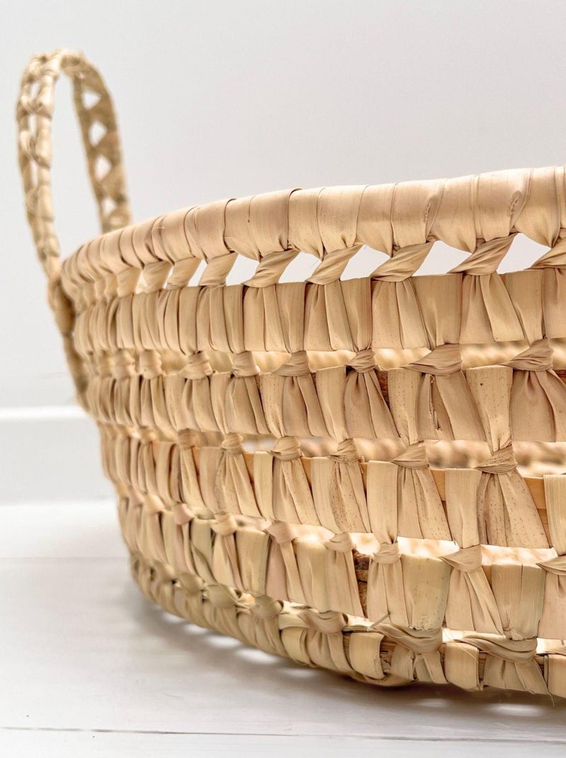 Panier à langer Osier ovale Beige - Kiabi