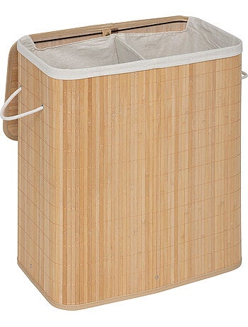 Panier à linge 100L double en bambou