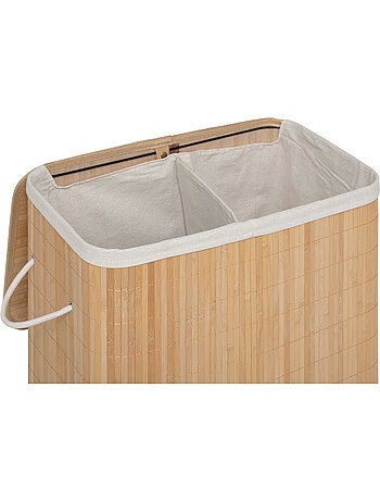 Panier à linge 100L double en bambou