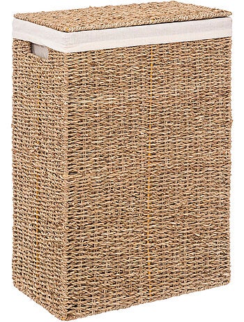 Panier à linge 40L en osier avec doublure VANNERIE