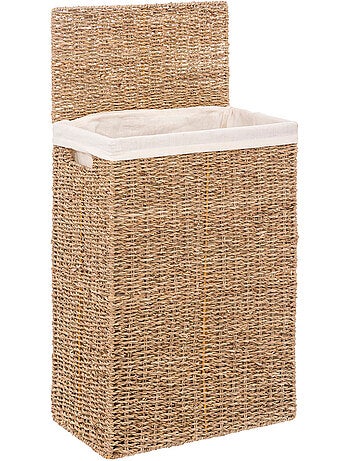 Panier à linge 40L en osier avec doublure VANNERIE