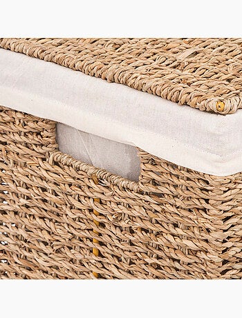 Panier à linge 40L en osier avec doublure VANNERIE