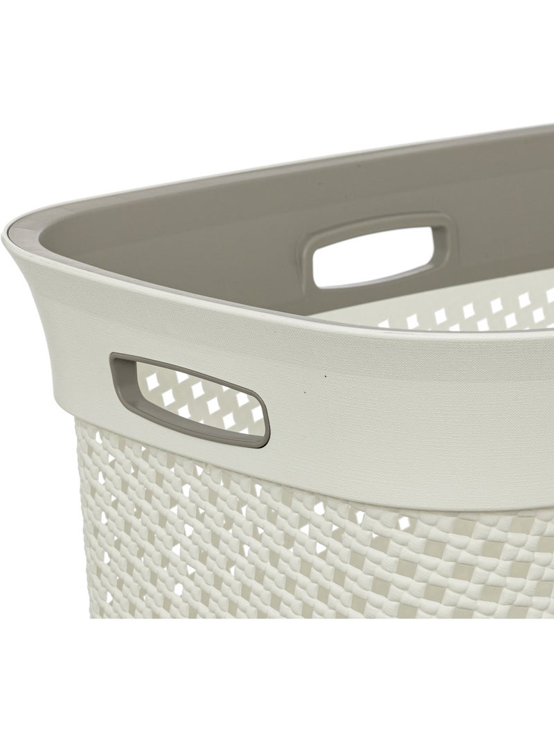 Panier à linge 45L avec poignées Lin - Kiabi