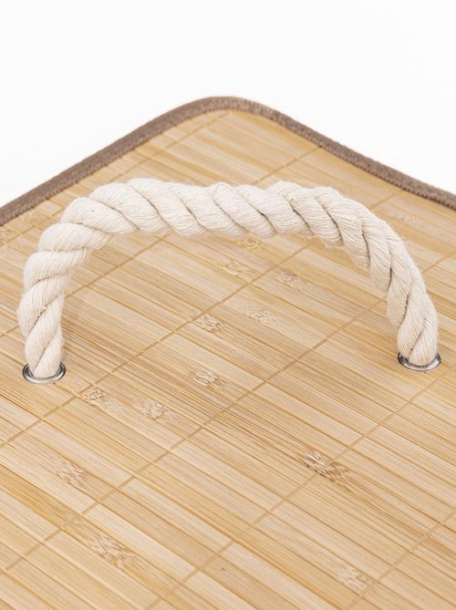 Panier à linge 48L angle bambou - Kiabi Panier à linge 48L angle bambou - Kiabi