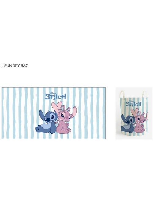 Panier à linge 50x32 cm Stitch et Angel - (Lilo & Stitch) - Kiabi