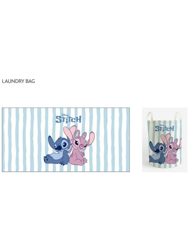 Panier à linge 50x32 cm Stitch et Angel - (Lilo & Stitch) Multicolore - Kiabi