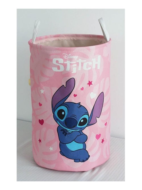 Panier à linge 50x32 cm Stitch rose - (Lilo & Stitch) - Kiabi