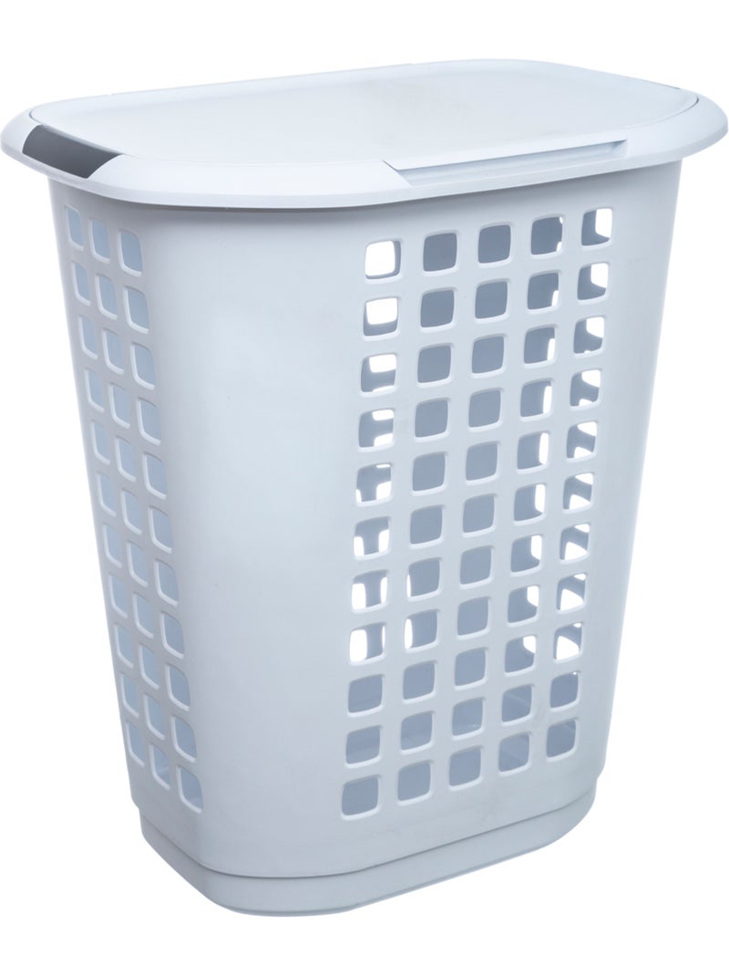 Panier à linge 63L avec couvercle HUGGER Blanc - Kiabi