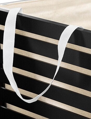 Panier à linge 65L bois noir