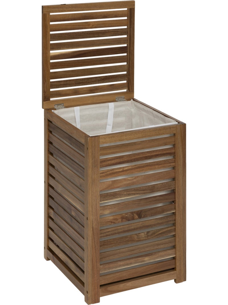 Panier à linge 65L en acacia BLACKACIA Marron - Kiabi