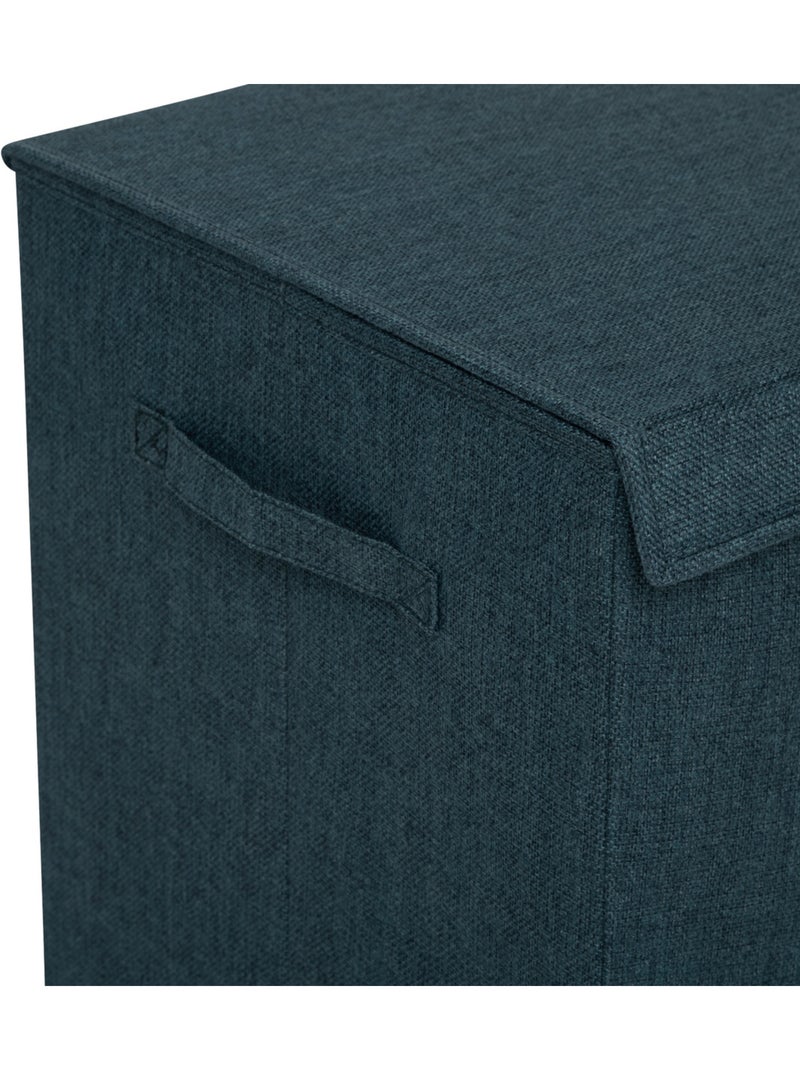 Panier à linge 74L COLORAMA Bleu pétrole - Kiabi