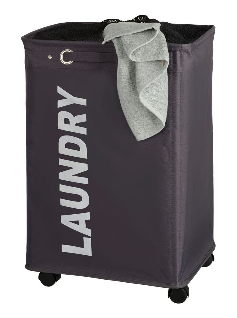 Panier à linge à roulettes grand modèle CORNO Gris - Kiabi
