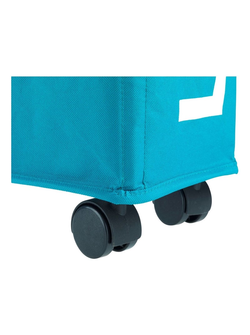 Panier à linge à roulettes petit modèle CORNO Bleu - Kiabi