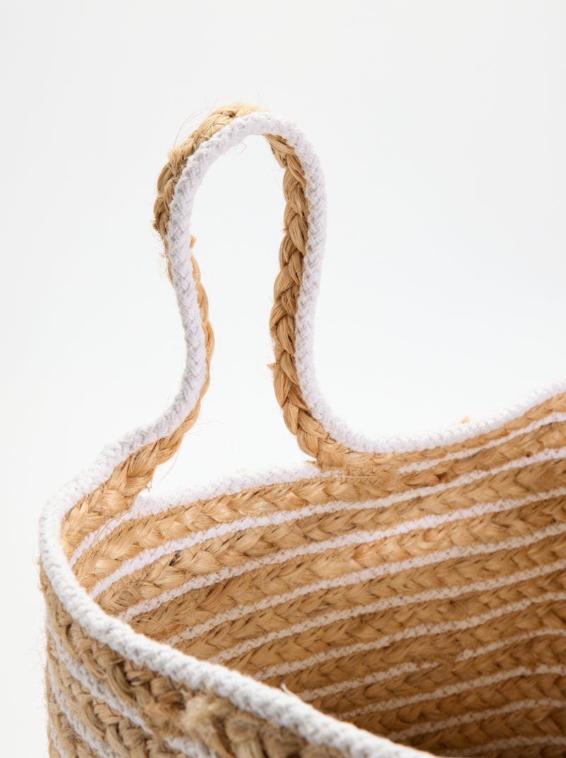 Panier à linge avec anses Blanc - Kiabi
