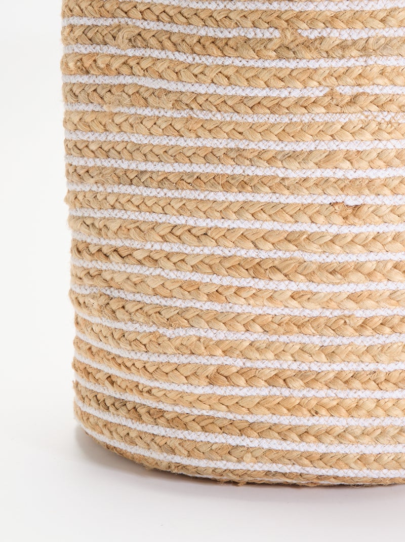 Panier à linge avec anses Blanc - Kiabi