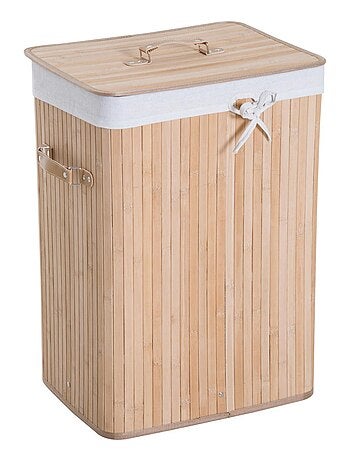 Panier à linge bambou beige
