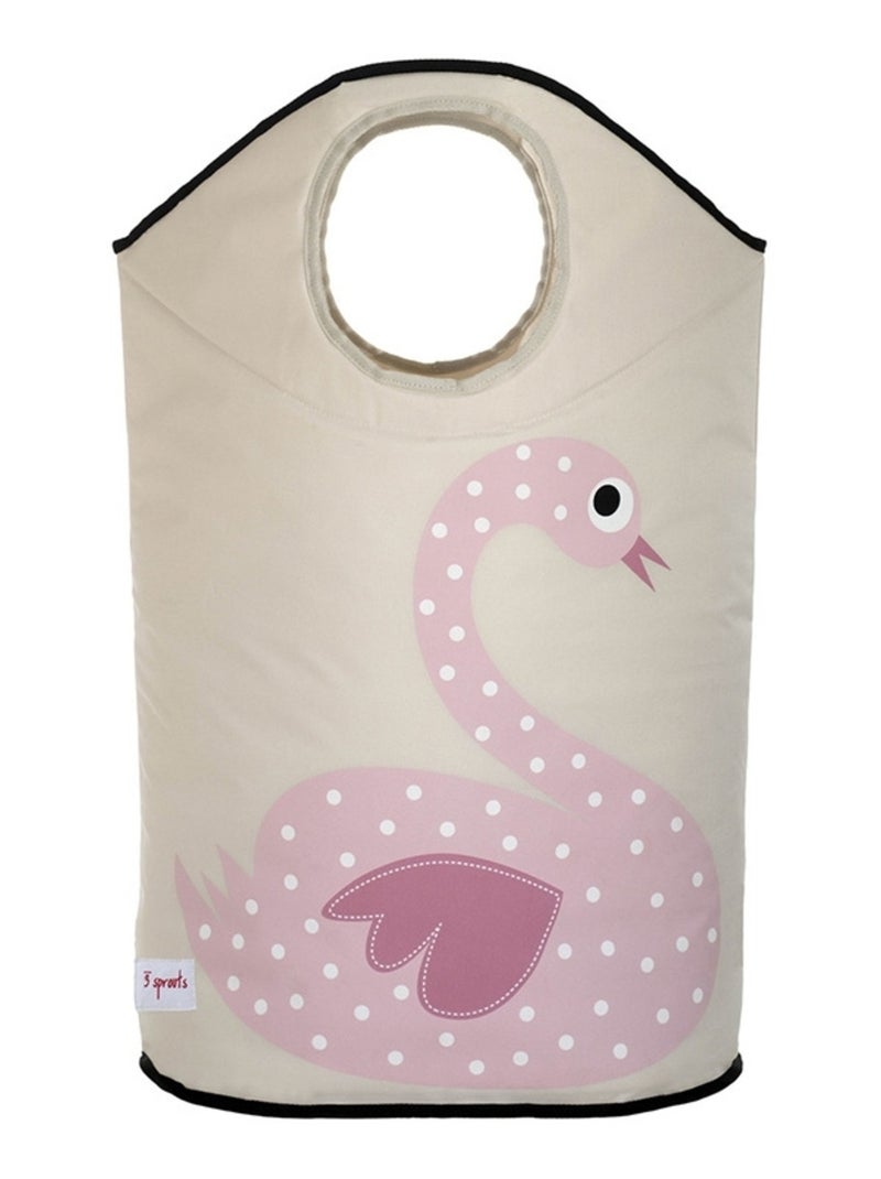 Panier à linge Cygne Rose - Kiabi