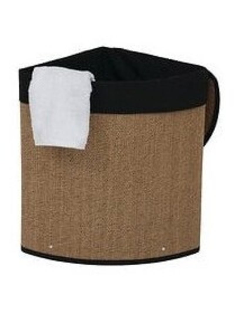 Panier à linge d'angle 48L en bambou Beige - Kiabi