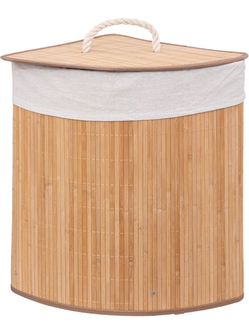 Panier à linge d'angle 48L - Kiabi Panier à linge d'angle 48L - Kiabi