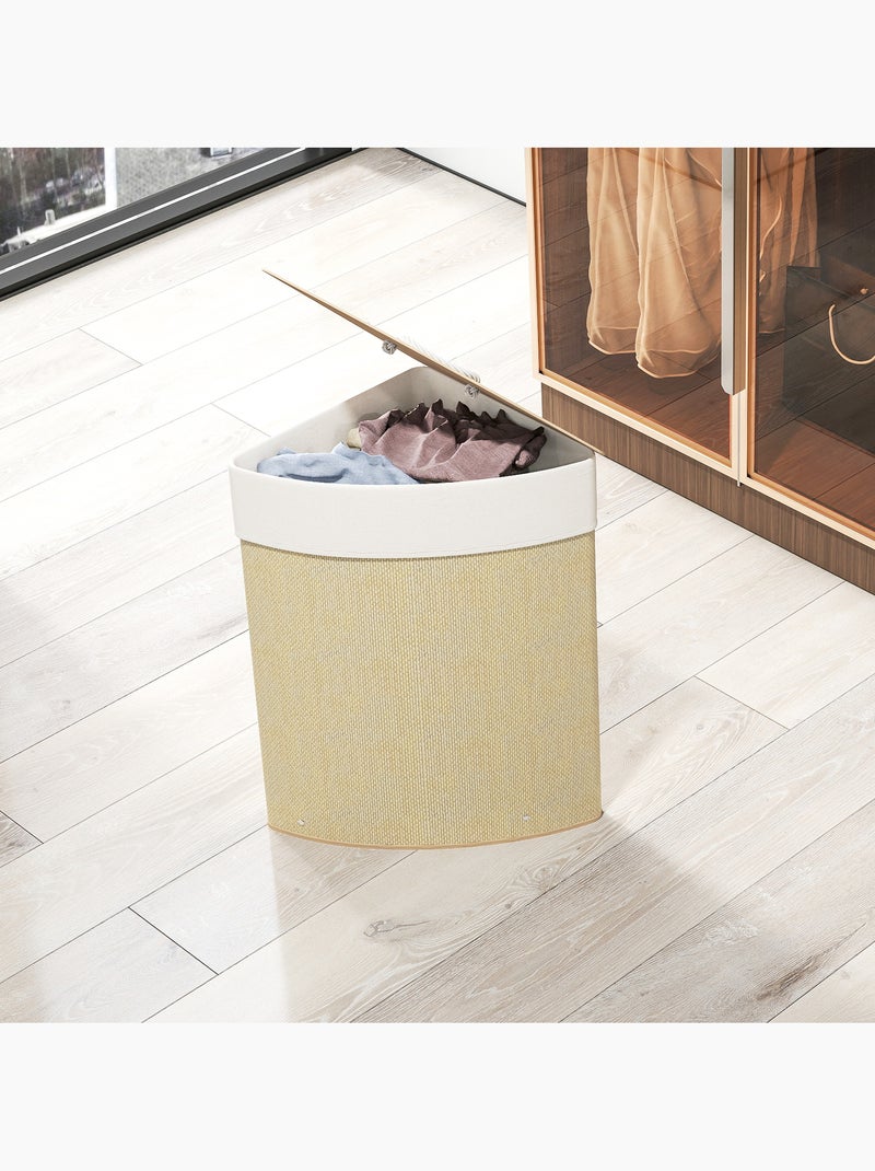 Panier à linge d'angle bambou 55l Beige - Kiabi