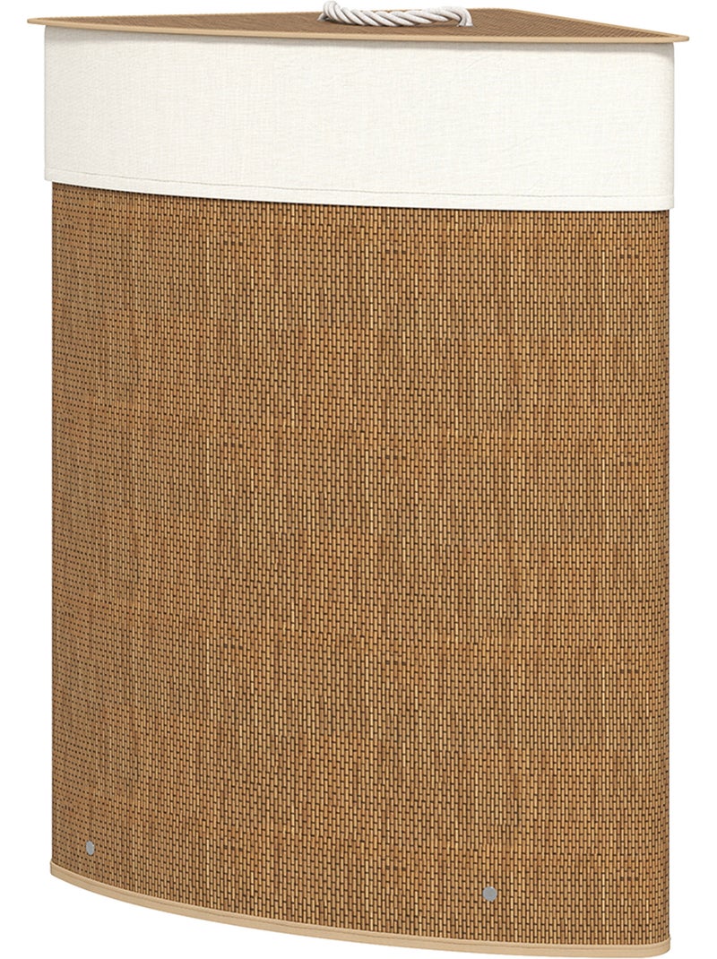 Panier à linge d'angle bambou 55l Marron - Kiabi