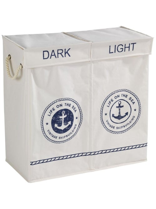 Panier à linge double design marin Sylt - Kiabi