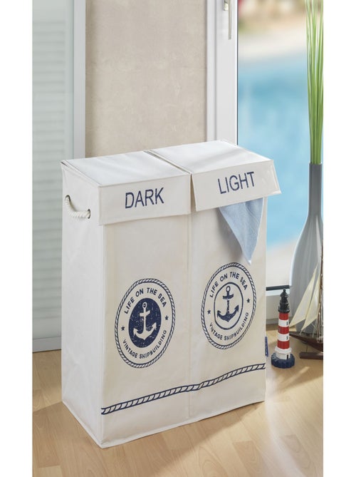 Panier à linge double design marin Sylt - Kiabi