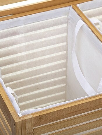 Panier à linge double Sicela bambou