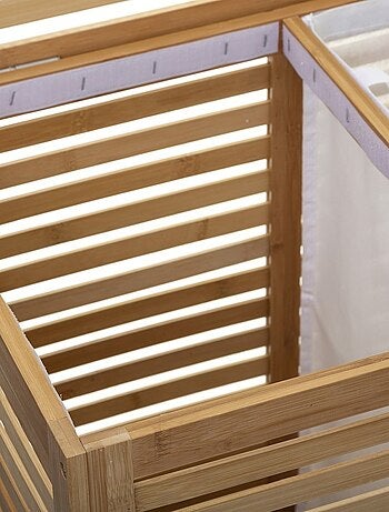 Panier à linge double Sicela bambou