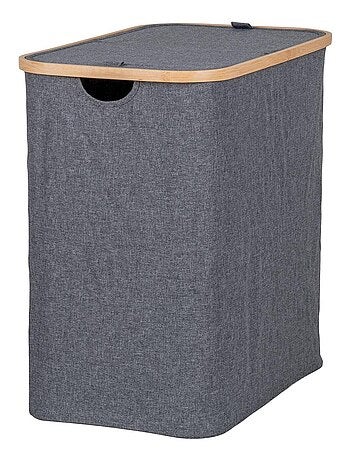 Panier à linge en bambou gris foncé 54 x 33 x 54 - House Nordic