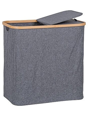 Panier à linge en bambou gris foncé 54 x 33 x 54 - House Nordic