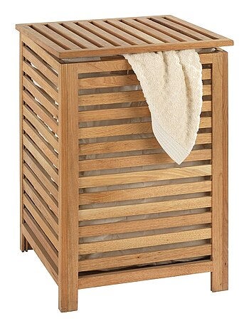 Panier à linge en bois avec sac à linge NORWAY