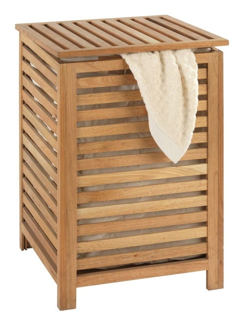Panier à linge en bois avec sac à linge NORWAY - Kiabi Panier à linge en bois avec sac à linge NORWAY - Kiabi
